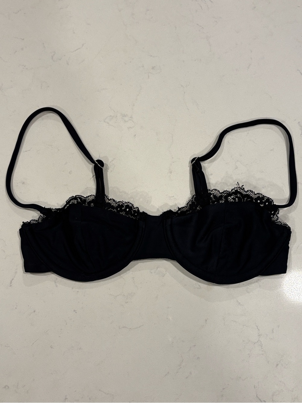 LPA Black Lace Trim Underwire Bikini Top - Women's Intimates - Picture 2 of 5